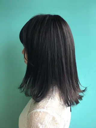 セミロング カラー さかい なつみのヘアスタイル