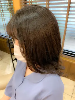 セミロング パーマ 縮毛矯正/髪質改善 飯田公祐のヘアスタイル