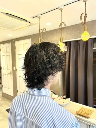 ショート パーマ メンズ Lamp所属・🌀メンズパーマ🌀 🐏丸山祐宇🐏のヘアスタイル