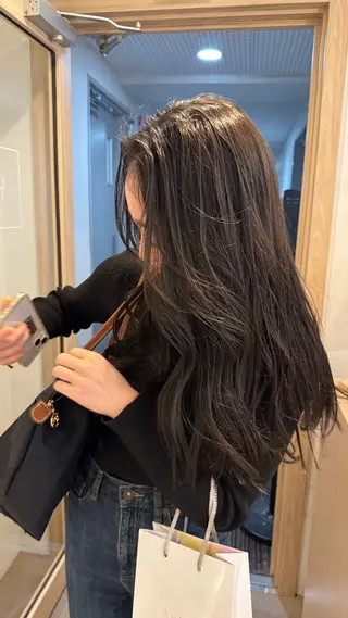 ロング カラー レイヤーカット ボブパーマNo.1のヘアスタイル