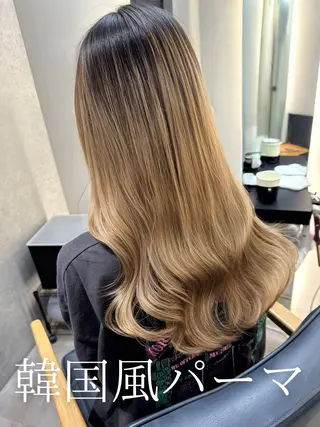 セミロング 韓国風パーマ/ 韓国ヘア/大森千寛のヘアスタイル