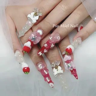 ネイル HANA 長さだしのネイルデザイン