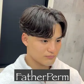 ミディアム パーマ ヘアアレンジ メンズ メンズ特化🔥再現性 重視パーマ相模大野のヘアスタイル