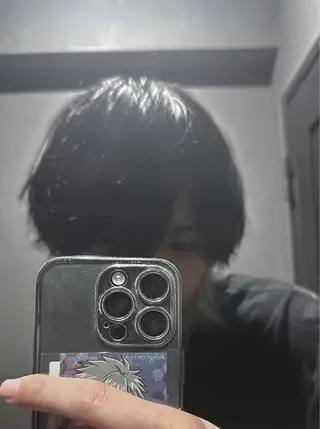 ミディアム メンズ ニュアンス/フェザー /ウルフ/伶馬のヘアスタイル