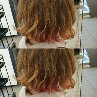 ショート Luisハイライト　 喜連瓜破、髪質改善のヘアスタイル