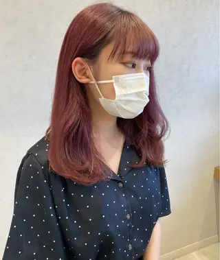 セミロング カラー nono/パーマ /顔まわりカット🐈のヘアスタイル