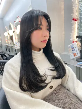 セミロング Misaki /ボブ/縮毛矯正のヘアスタイル