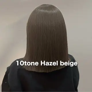 ロング カラー ヘーゼルベージュ/ 赤み消し/はるのヘアスタイル