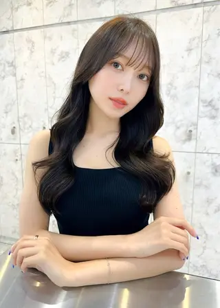 ロング カラー 髪質改善/韓国ヘア レイヤー/新宿/ロミのヘアスタイル