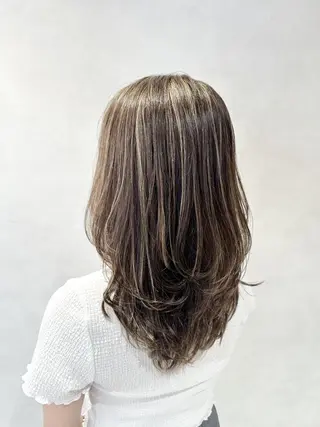 ロング カラー ヘアアレンジ 💎ハイライトカラー /髪質改善カラー💎のヘアスタイル