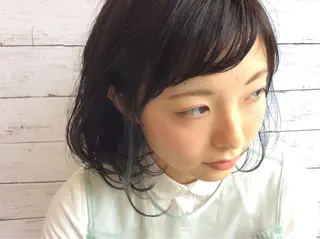 ミディアム カラー 日比 貴大/ minim hairのヘアスタイル