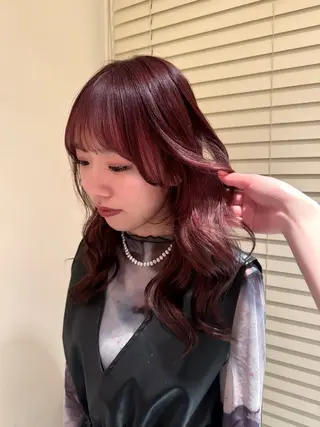 ミディアム カラー 松本優香/ボブ/ダ ブルカラー/髪質改善のヘアスタイル