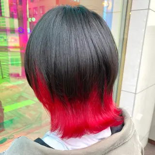 ショート カラー レイヤーカット/ 透明感カラー/みずほのヘアスタイル