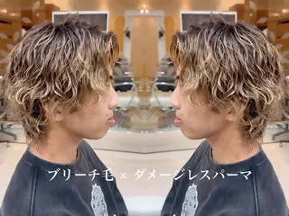 ミディアム パーマ メンズ イーストハムネオ高木 亮人🌿のヘアスタイル