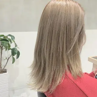 セミロング カラー minami🪷 暖色カラーのヘアスタイル