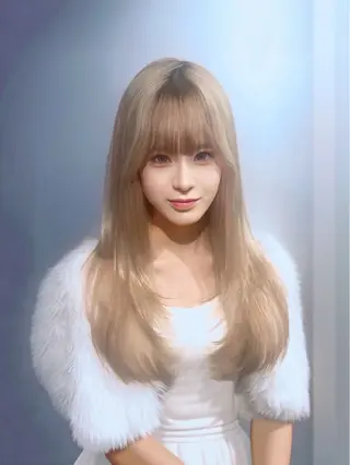 ロング カラー レイヤー‪✕‬前髪 顔周り特化💫ひかるのヘアスタイル