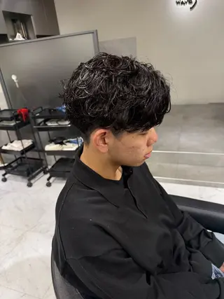 ショート パーマ メンズ ❄️メンズカット 落合諒❄️のヘアスタイル