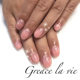 ミディアム カラー パーマ ヘアアレンジ キッズ ネイル マツエク・マツパ Greace la vie所属・Greace  la vieのネイルデザイン