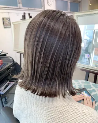 ミディアム カラー LITTY所属・レイヤー/髪質改善 /山永圭介のヘアスタイル