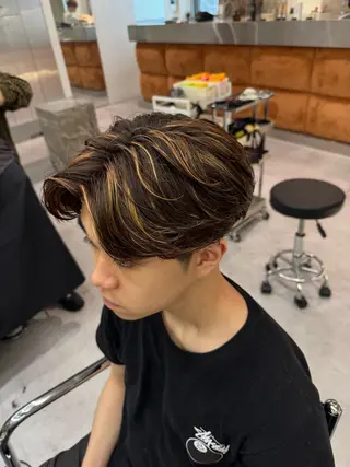 パーマ メンズ ブリーチ/パーマ特化 片平和寿のヘアスタイル