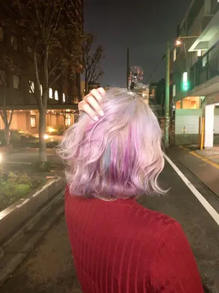 ミディアム カラー 韓国カラーエクステ 👑代表渡部雅己👑のヘアスタイル