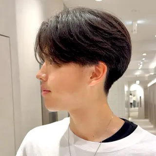 ショート メンズ メンズカット/ センターパートkiiのヘアスタイル