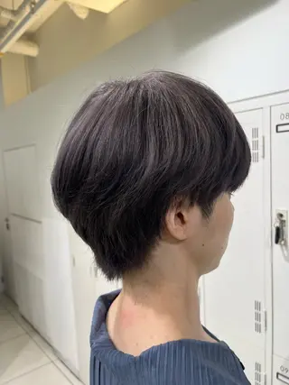 ショート カラー メンズ 【センターパート/ マッシュ】ryokaのヘアスタイル