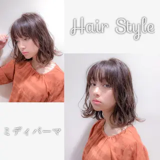 ミディアム カラー 顔周りレイヤー/ボブ 銀座✨中野まさひろのヘアスタイル