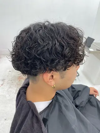 ミディアム パーマ メンズ 【柏メンズパーマ職人 】店長 KAZUMAのヘアスタイル