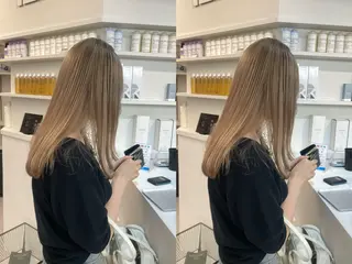 ロング カラー PELE所属・盛れる💖ミルクティ ー💍🎀yuiのヘアスタイル