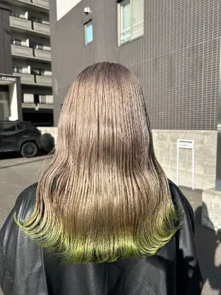 ミディアム カラー マンツーマン1日2名 様限定Lily高橋✂のヘアスタイル