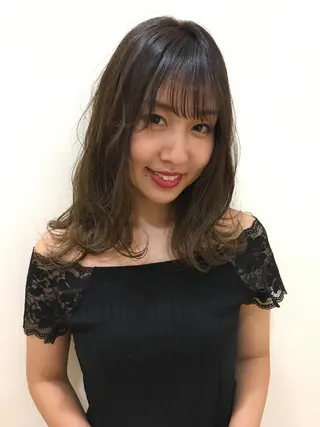 セミロング カラー ヘアアレンジ 寺内 紳悟のヘアスタイル