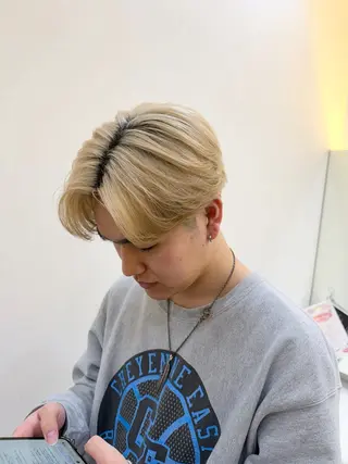 ミディアム パーマ メンズ 相模大野メンズパーマ /フェード　Tumのヘアスタイル