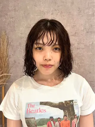 ミディアム パーマ FIX hair所属・ボブパーマ/ ウルフパーマ原科🪴のヘアスタイル