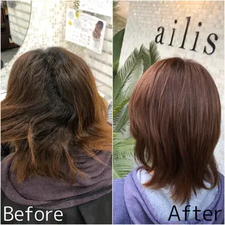 ミディアム カラー サービス満足度 No1👑植田愛夕のヘアスタイル