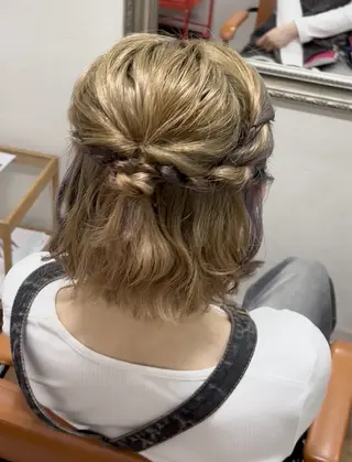 ミディアム ヘアアレンジ カラーモデル募集 ☘️もえな☘️のヘアスタイル