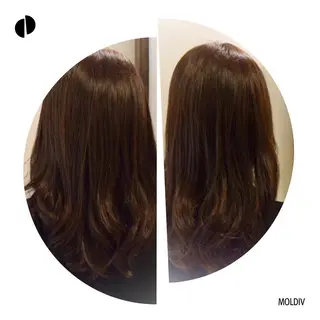 ミディアム セミロング カラー ✨縮毛矯正✨髪質改善 ナカシマ ユミのヘアスタイル