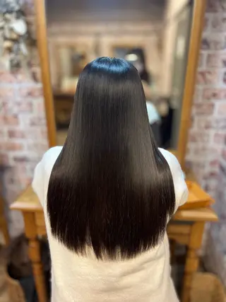ロング カラー パーマ 髪質改善HALO トリートメント専門店のヘアスタイル