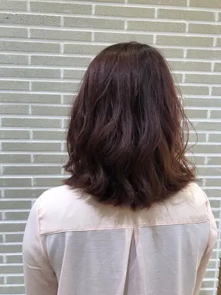 ミディアム カラー ヘアアレンジ 山北 咲子のヘアスタイル