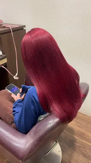 ロング カラー 譜久島 かりんのヘアスタイル