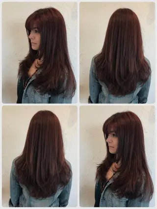 ロング カラー パーマ ヘアアレンジ 美容室 ソンリエのヘアスタイル