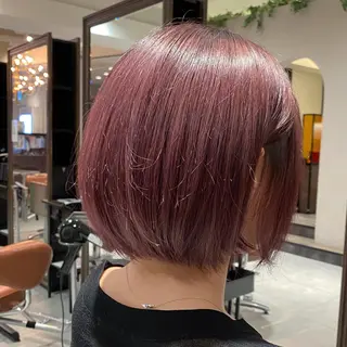 ショート 縮毛矯正・暗髪 ・ショート　橋本🐶のヘアスタイル