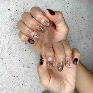 ミディアム カラー パーマ ヘアアレンジ メンズ キッズ ネイル マツエク・マツパ Salon Ｋのネイルデザイン