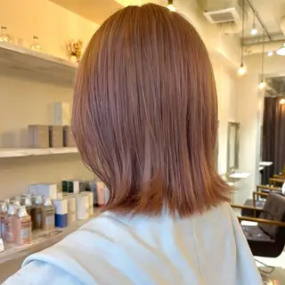 ミディアム カラー Yurika🕯️ 透明感カラー/ボブのヘアスタイル