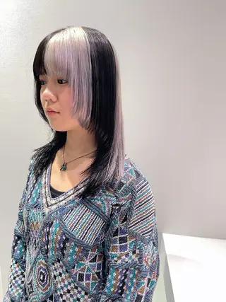 セミロング カラー 佐野 えり奈のヘアスタイル