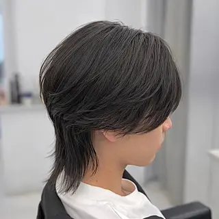 ミディアム メンズ ʜᴀʀᴜᴋᴀ♱メンズ ウルフ/ブリーチのヘアスタイル