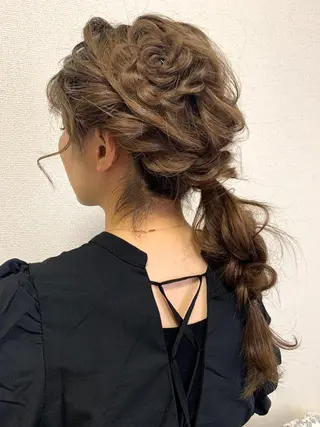 セミロング ヘアアレンジ A･One  青山店所属・🦎今川 かりん🦎のヘアスタイル