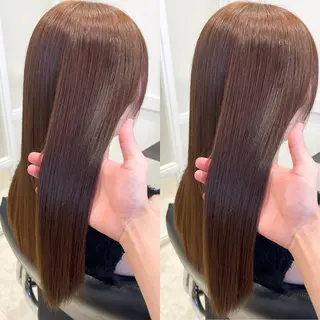 カラー 縮毛矯正/髪質改善 /レイヤー/韓国のヘアスタイル