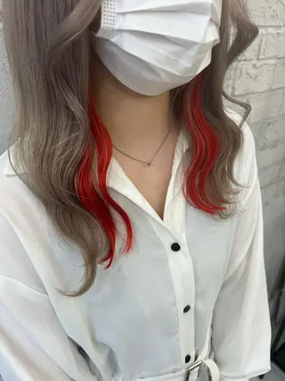 セミロング エクステ＆艶カラー 🎀YURINA🎀のヘアスタイル