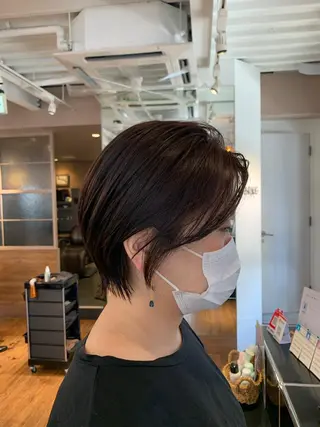 ショート コテ巻きパーマ/韓国 パーマ/佐野のヘアスタイル